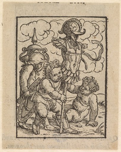 Three boys with trophies (supplement to the Dance of Death)