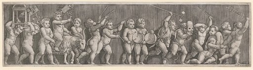 Child Riding a Goat, after Raphael