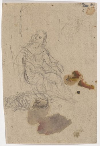 Seated Woman with Dog at Her Feet (Study for "La Conversation", 1872/73)