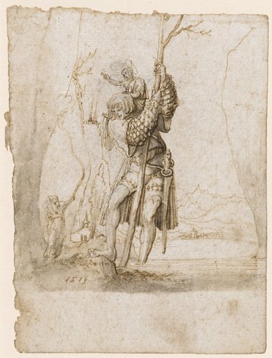 St. Christopher Wading Ashore with the Christ Child