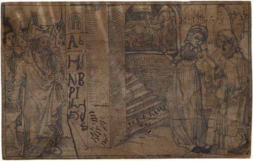 Davus and Simo Observe Mysis and Lesbia Visiting the Pregnant Glycerium (Andria III.1)