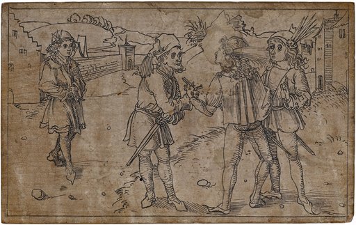 Thraso with Gnatho, Phaedria and Chaerea (Eun. V.9)