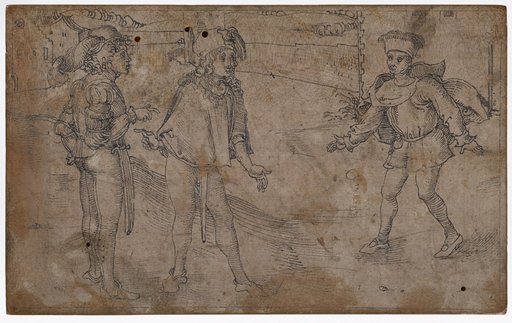 Phaedria and Antipho in conversation with Geta