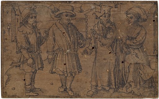 Phormio, Chremes, Menedemus, and Nausistrata in Conversation
