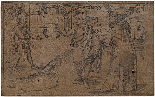 Pamphilus Meets Parmeno and Sosias in Conversation