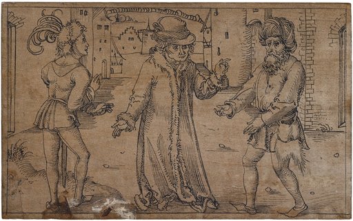 Pamphilus in Conversation with Phidippus and Laches