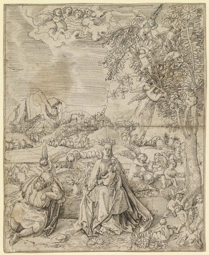 The Holy Family in the Landscape with Angels