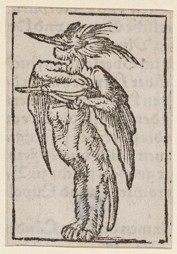 The Estates of Men and Theatrical Figures. Devil with Bellows
