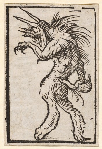 The Estates of Men and Theatrical Figures. Devil Holding His Tail