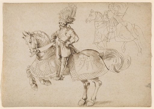 Two Armored Riders, Facing Left