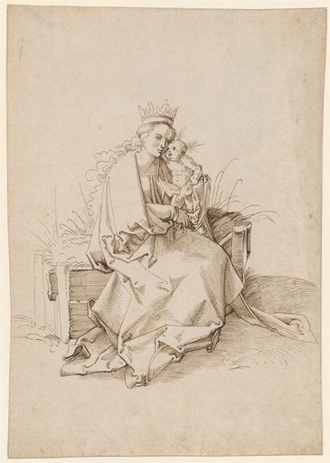 Mary with Child on a Grass Bench