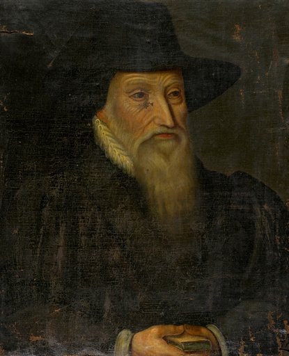 Portrait of a White-Bearded Man with a Black Broad-Brimmed Hat