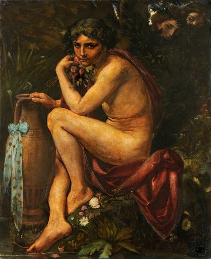 Narcissus Eavesdropped Upon by Nymphs