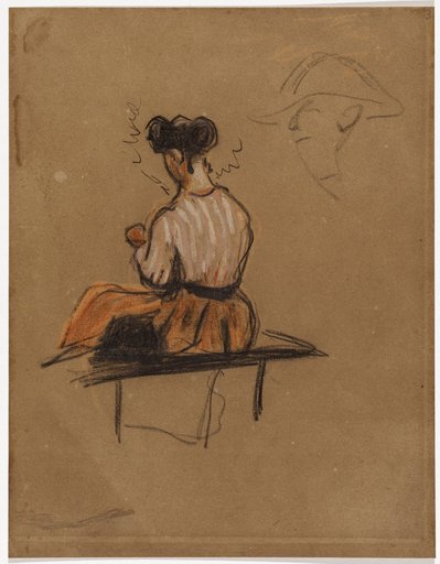 Woman Sitting on a Bench