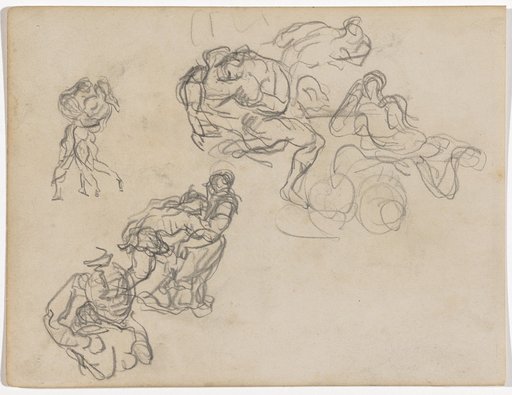 Studies for "L'Orgie" (c. 1867)