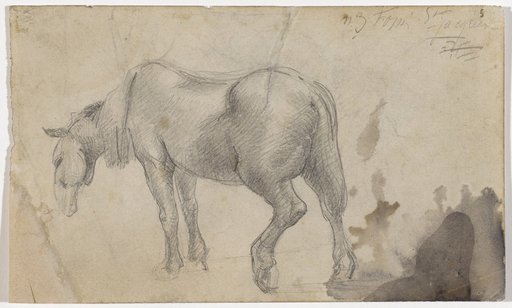 Horse Study After Paulus Potter's Painting "Horses at the Trough" (n.d.)