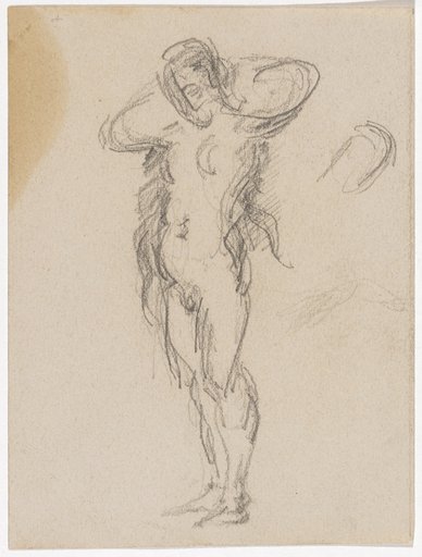 Bather with Hands Behind Neck