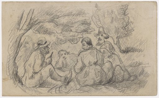 Four Men Sitting Under a Tree