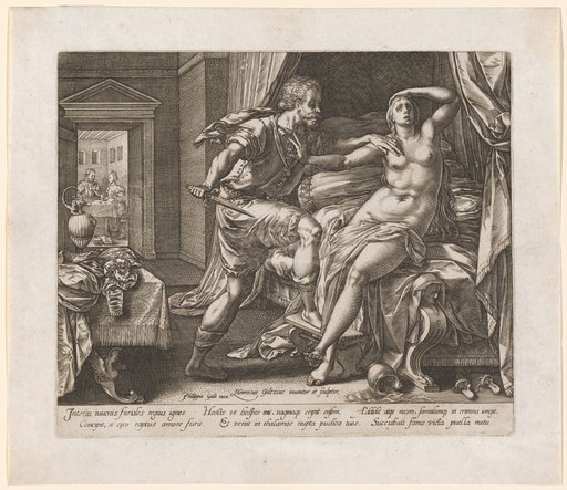 Sextus Tarquinius Overpowers Lucretia