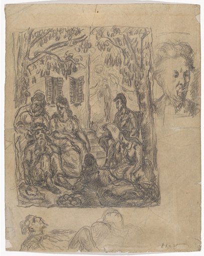 Family in a Garden, Portrait of Victor Chocquet and Figure Studies