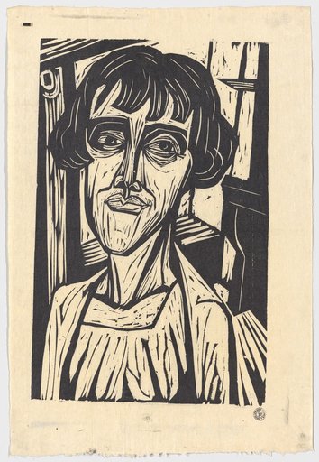 Bust of a Woman from the Front, with an Open Window Behind
