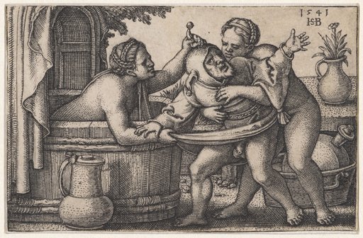 Women and a Fool in the Bathhouse