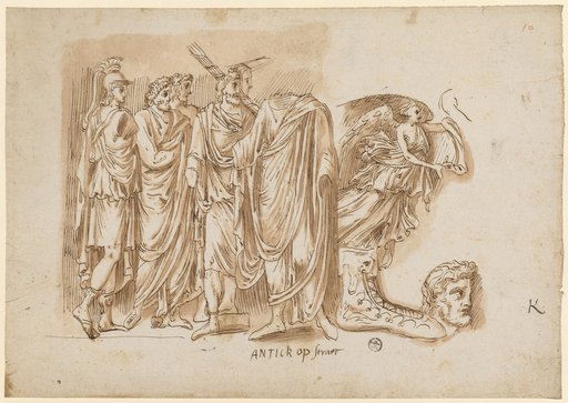 Fragment of a Triumphal Relief with Emperor, Virtus and Retinue, Further Studies