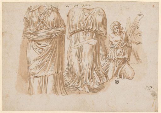 Torso of an Athena in Chiton and Mantle, Female Torso in Girded Chiton with Swinging Hem, Erinys