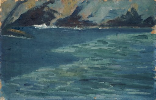 Rocky Coast and Calm Sea