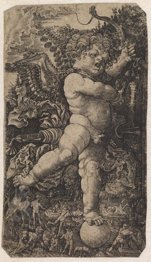 The Angry Cupid on the Sphere