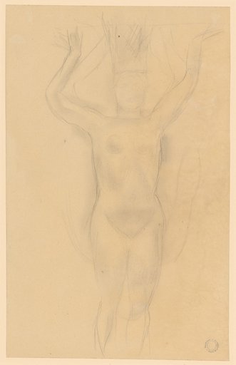 Sculptor's design for the small bronze of the Basket Carrier