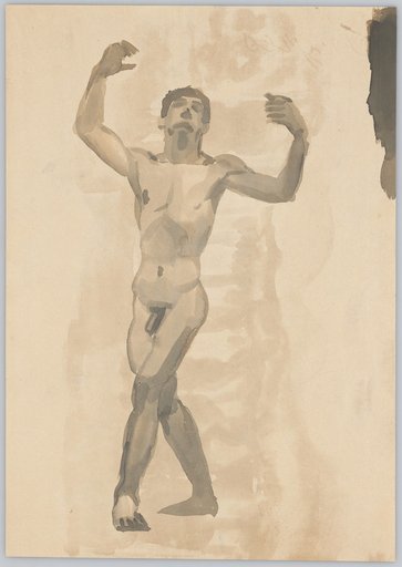 Drawing after the bronze statue "Dancer" (1921)