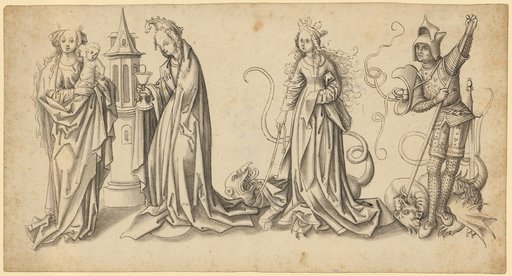 Mary with Child and Three Saints: Barbara, Margaret, and George