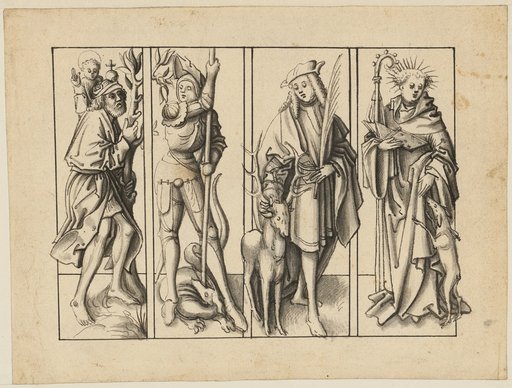 Four Holy Helpers: Christopher, George, Eustace, and Giles