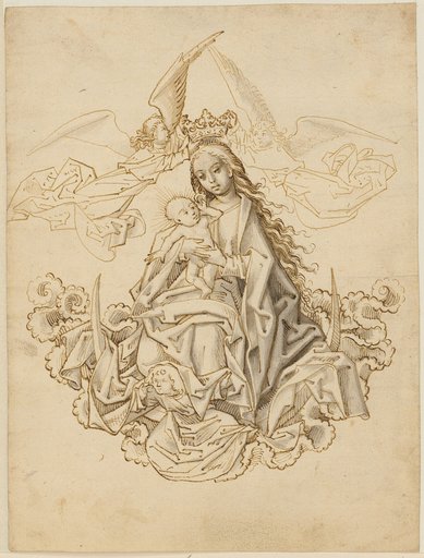 Mary on the Moon, Crowned by Two Angels