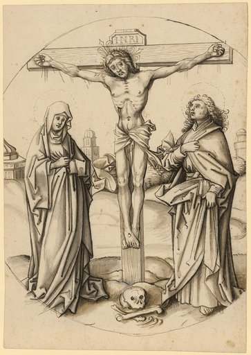 Christ on the Cross, Mary and John