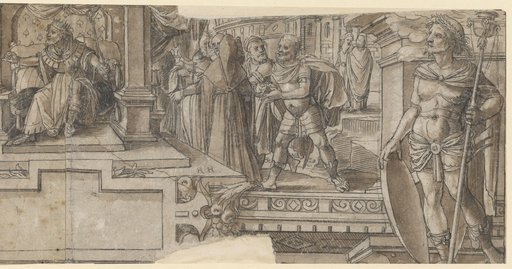 Design for an Upper Panel with Rehoboam's Arrogance (right half)
