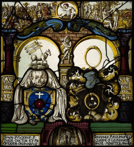 Coat-of-Arm Shield of the Theology Professor Simon Sulzer and the Pastor of St. Leonhard and Professor Johann Füglin