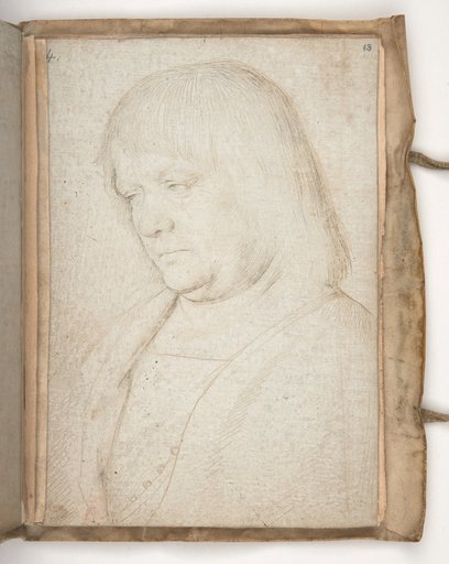 Man in Contemplation with Long Hair