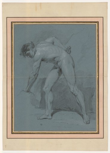 Male Nude Bending to the Left