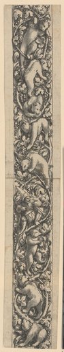 Vertical Frieze with a Musician and a Bear