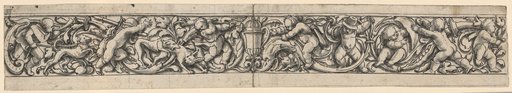 Horizontal Frieze with Children Hunting Hares