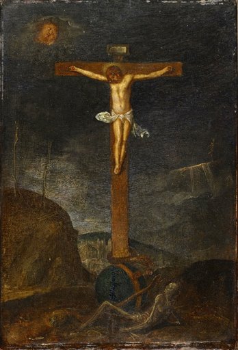 Crucifixion of Christ with Allegorical Details on the Redemption of Mankind