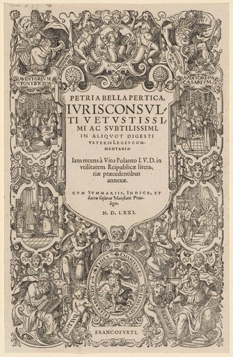 Title Border with Four Court Scenes