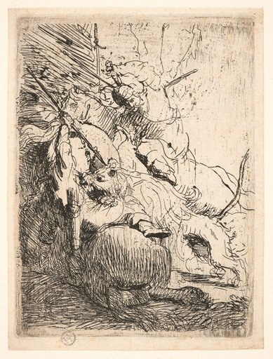 The Little Lion Hunt, with a Lion