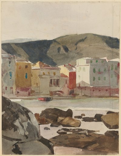 Row of Urban Houses on the Shore