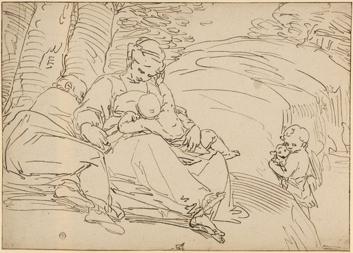 Madonna with Child and John the Baptist in a Landscape