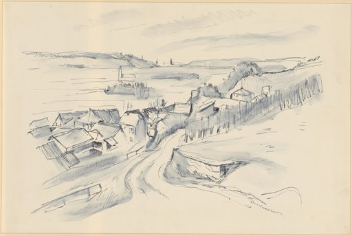 View from the Road Slope in Münchenstein Downwards