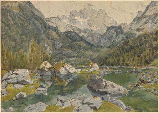 River Course with Mountain Massif