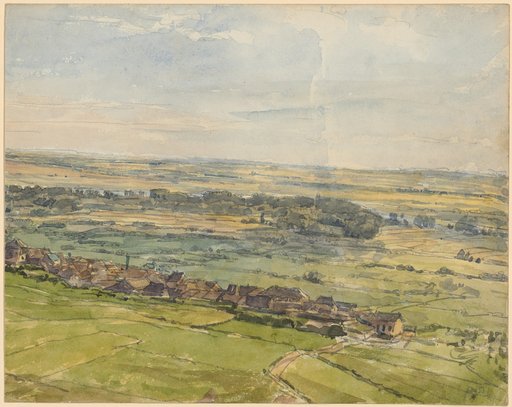 Landscape with River Course and Village